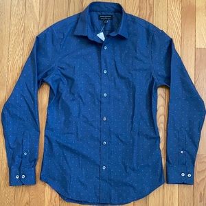 Banana Republic, non-iron tailored, navy blue